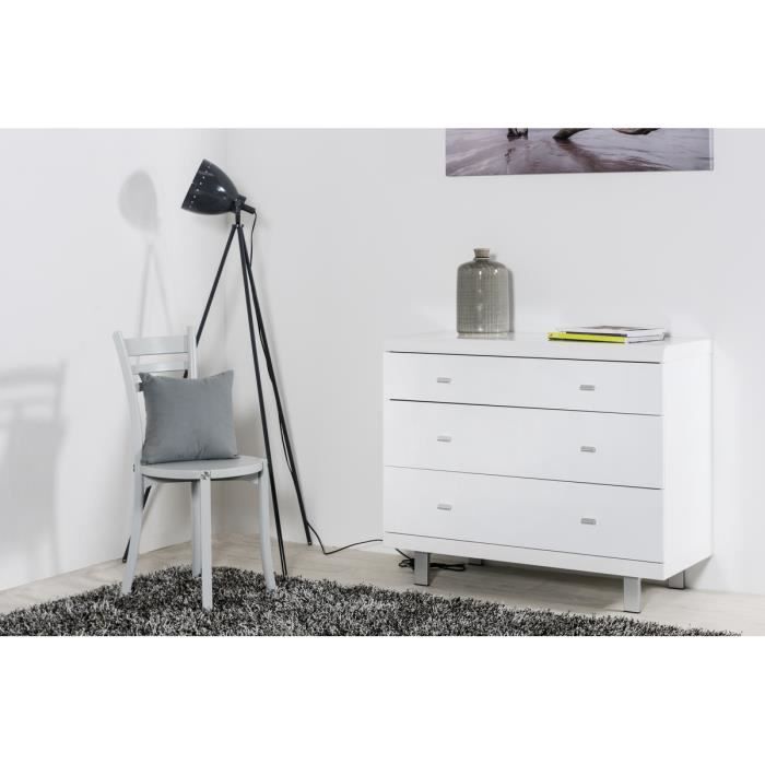 Pax Commode 100 3 Tiroirs Blanc Brillant Achat Vente