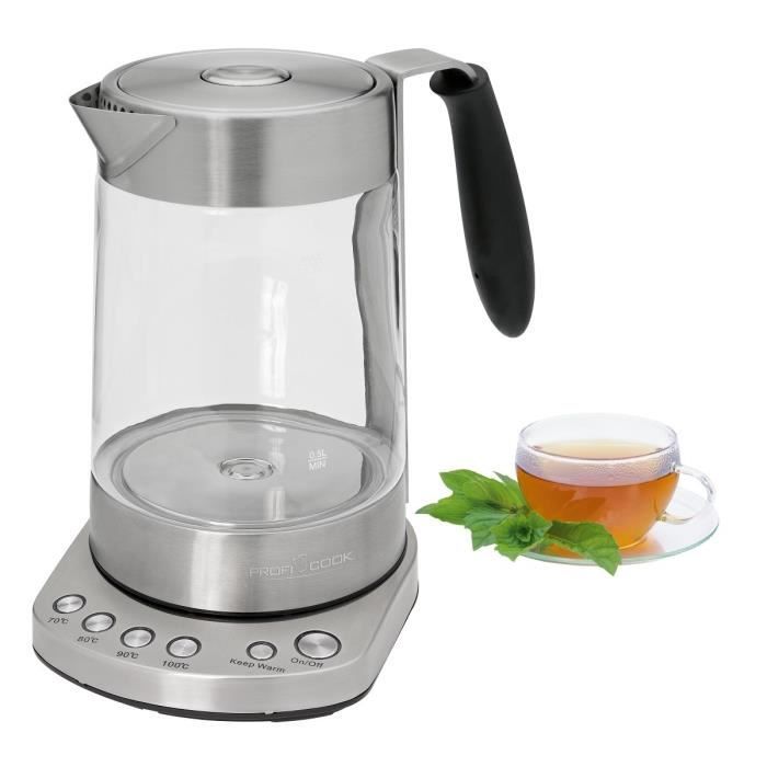 Infuseur à thé/bouilloire - PROFICOOK - PC-WKS 1020 G - Capacité 1,7L - 3000W