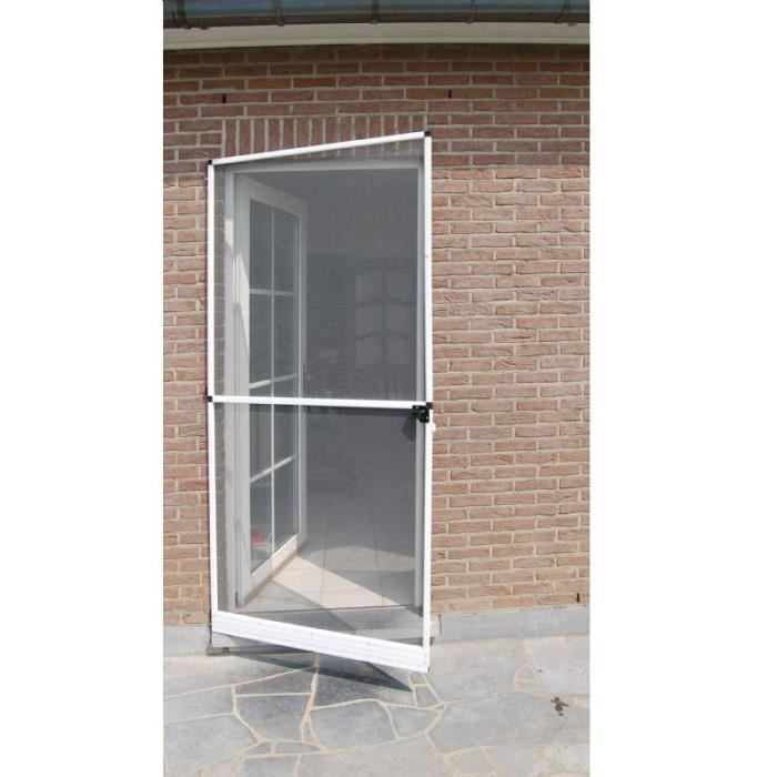 porte moustiquaire 100x215 cm blanc cdiscount maison