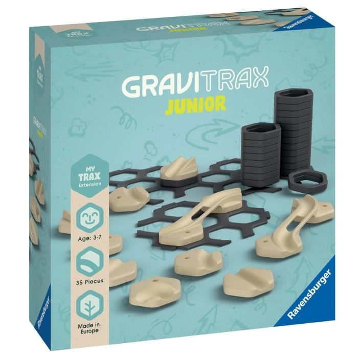 GraviTrax JUNIOR Set d'extension Rails - My Trax 35 pièces - Circuits de billes - dès 3 ans - 27401
