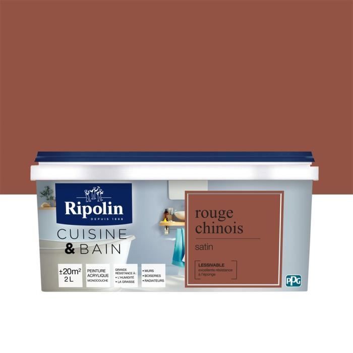 Ripolin Peinture Murale Speciale Cuisine Bain Rouge Chinois Satin 2l Achat Vente Peinture Vernis Peinture Rouge Chinois 2 L Cdiscount
