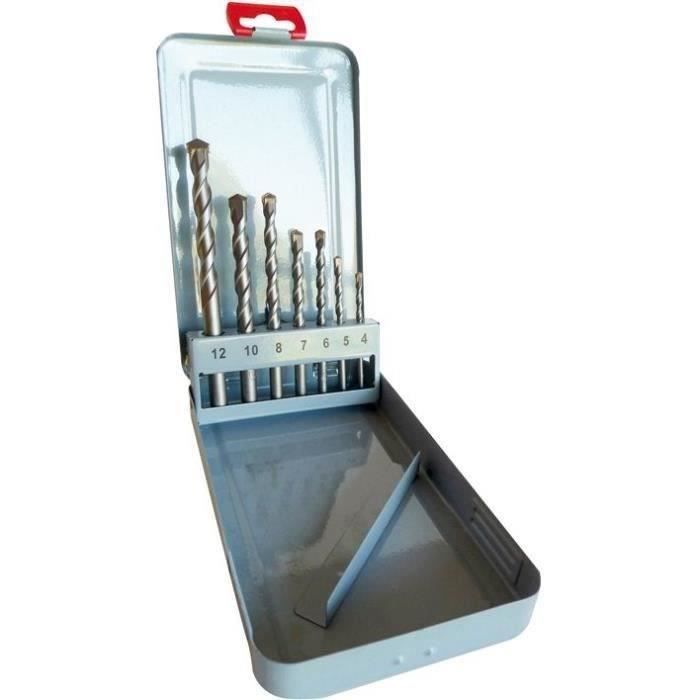 Forêts à béton - Dim : 4, 5, 6, 7, 8, 10, 12mm - lot de 7