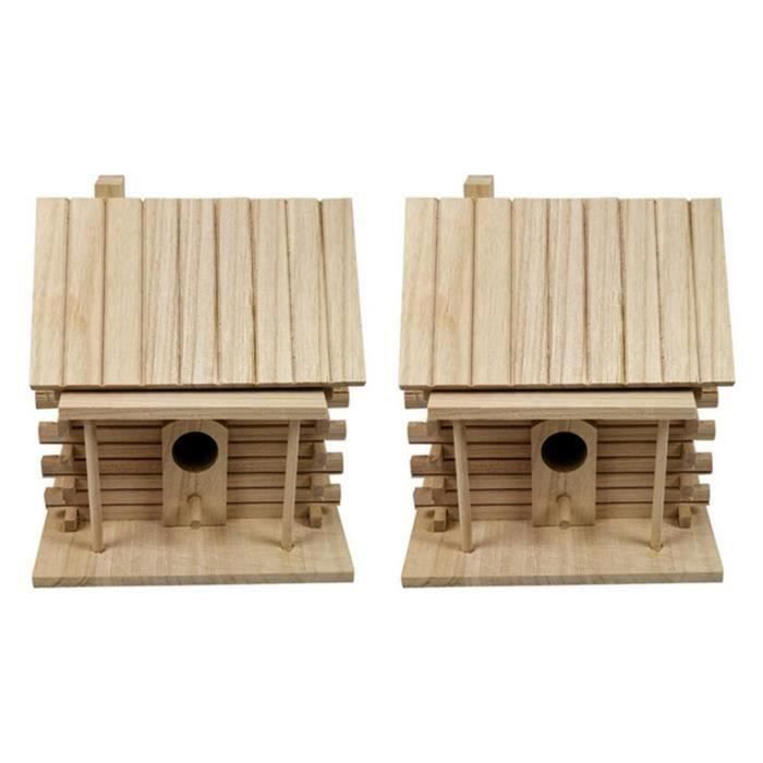 LotFancy – Kit De Nichoir En Bois à Construire Et Peindre – 2 Nichoirs DIY Avec Peintures – Activité Manuelle Enfant Dès 5 Ans