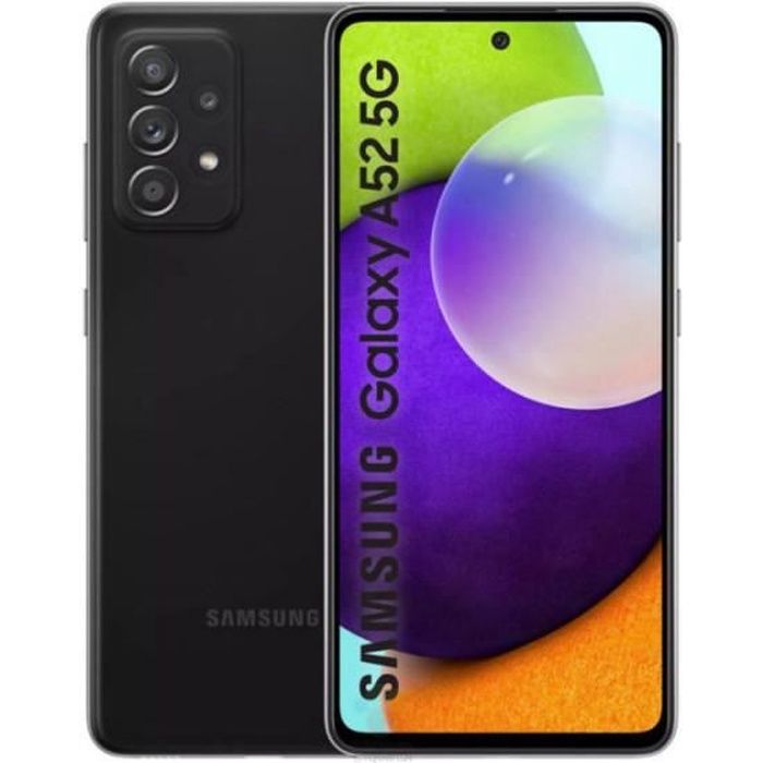 TÉLÉPHONIE, Smartphone, GSM / GPRS / EDGE / UMTS / HSDPA, Samsung, Samsung Galaxy A52 128 Go 5g Noir