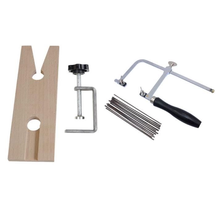 1 Ensemble 3-En-1 Professionnel Bijoutier Scie Ensemble Bijoux Outils Scie Cadre 144 Lames en Bois Broche Pince Bois MéTal Bijoux T