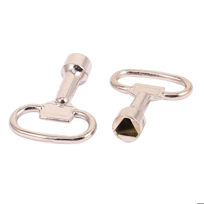 Clé triangulaire SOURCING MAP 2pcs Clé Triangle Poubelle Clé douille pour 8mm Triangulaire Panneau Serrure Armoire