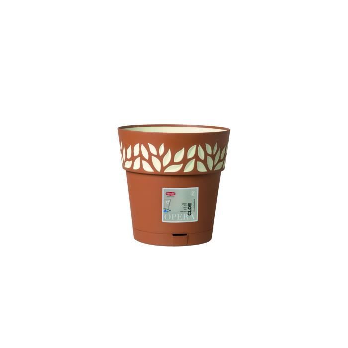 STEFANPLAST Pot de fleurs Cloe - 15 x H15 cm - Terre d'ombre et vanille
