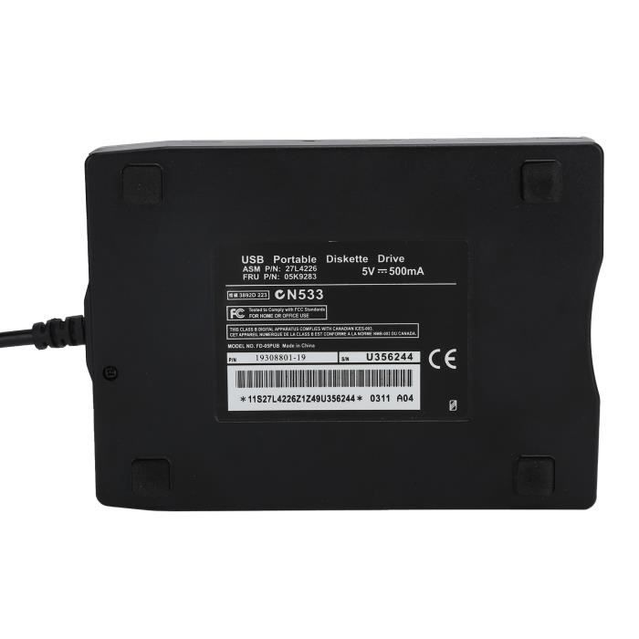 Lecteur De Disquette Externe USB 3,5 Pouces - Compatible Windows 10/7/XP, USB 1.1/2.0/3.0 - Pour Ordinateur Portable Et Bureau - Ultra Fin