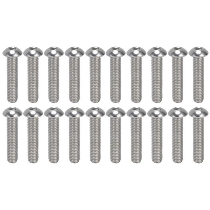 Vis à Tête Hexagonale M7-1,0 Classe 8.8 - Finition Zinc Transparent - Choisis Ta Longueur - Parfaites Pour Le Bricolage Ou La Mécanique