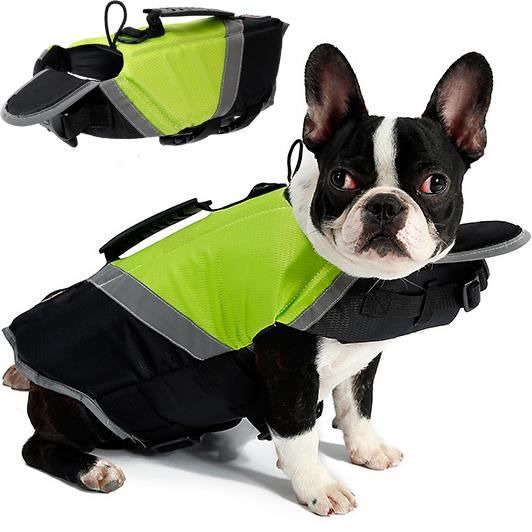 Comparer les prix de Gilet de Sauvetage Protection à Nager Chien Réfléchissante Gilet de Sécurite Flotteur Animaux Domestiques Natation Preserver M