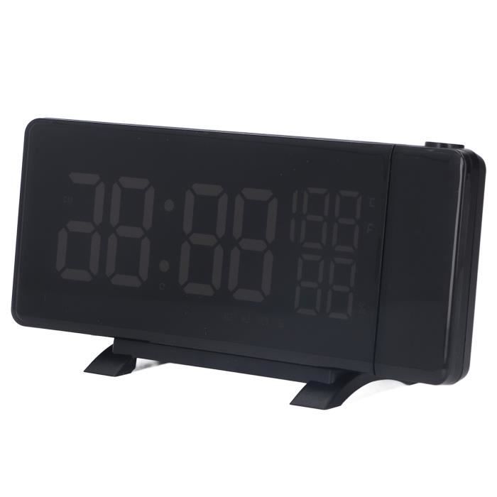 Radio Réveil Numérique Miglycka Noir - Double Alarme FM, USB, Snooze Et Activation Vocale