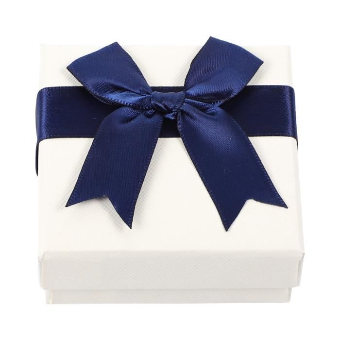 1x boites/Ecrins Pour Presenter des Cadeaux/Bracelet/Boucle doreille Decor Noeud a Deux Boucles 