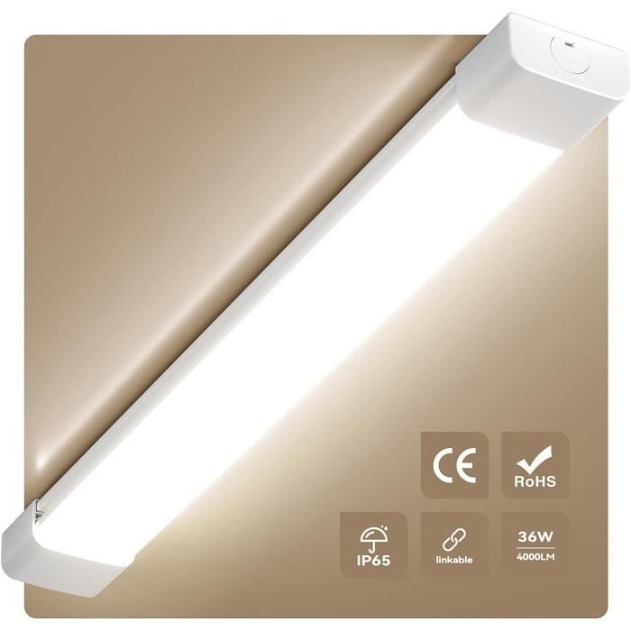 Neon Led 120Cm 1 Pc 36W 4000Lm Connectable Tube Led Blanc Naturel 4000K Reglette Led Ip65 Impermeable Luminaire Plafo J812 Cdiscount Bricolage