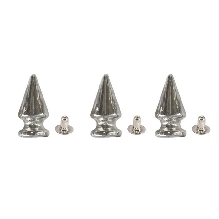 Qiilu goujon en cuir Lot de 10 goujons en métal avec rivets en cuivre