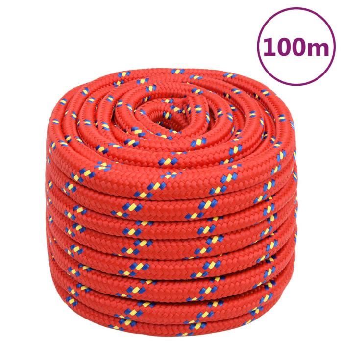 Corde Bateau Polypropylène 14mm X 100m - Jaune, Pour Amarrage, Levage, Camping, Linge | VidaXL