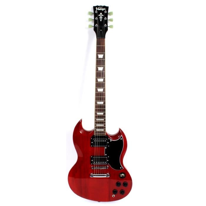 VINTAGE Guitare Electrique VS6 Cherry Red