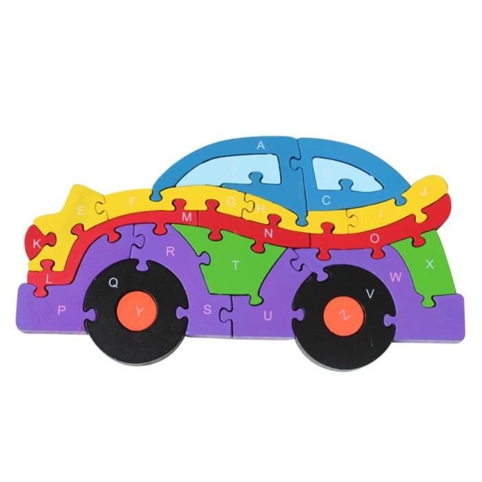 Jeux Éducatifs Puzzle 3D en Bois Voiture Multicolore Alphabet Numéro Jouet  Enfant Garçon Fille Cadeau Anniversaire Noël Fête @M301 - Cdiscount Jeux -  Jouets