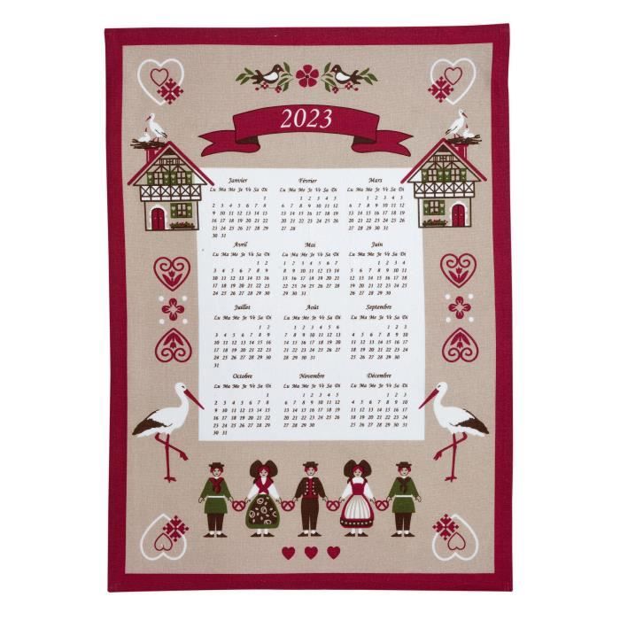 Calendrier Berbère 2023 Torchon Calendrier 2023 Hisla Winkler 50 X 70 Beige - Cdiscount Maison