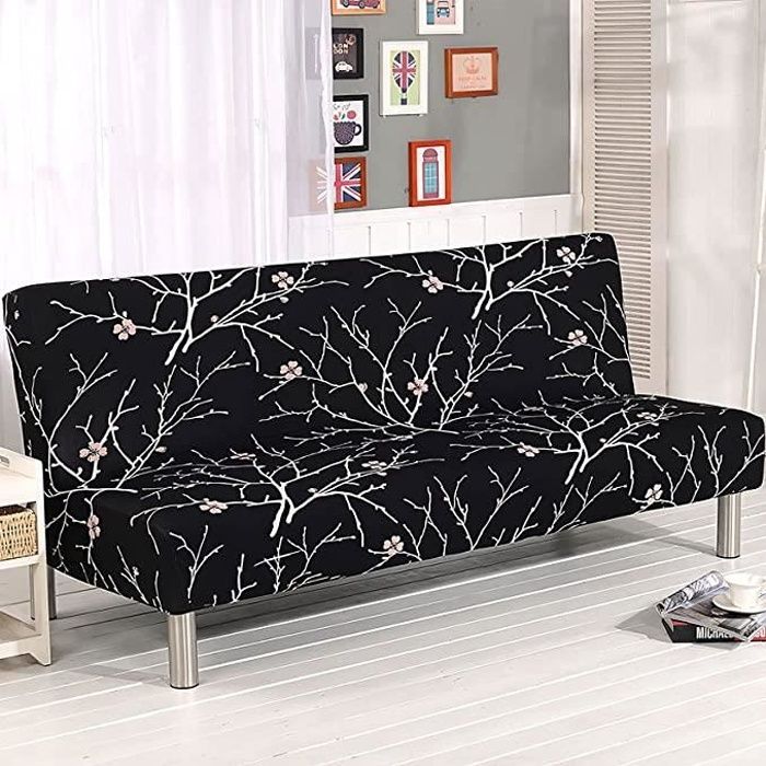 Housse Canapé Clic Clac 3/2 Places Sans Accoudoirs – Extensible 190-210 Cm, Protection Élastique D2