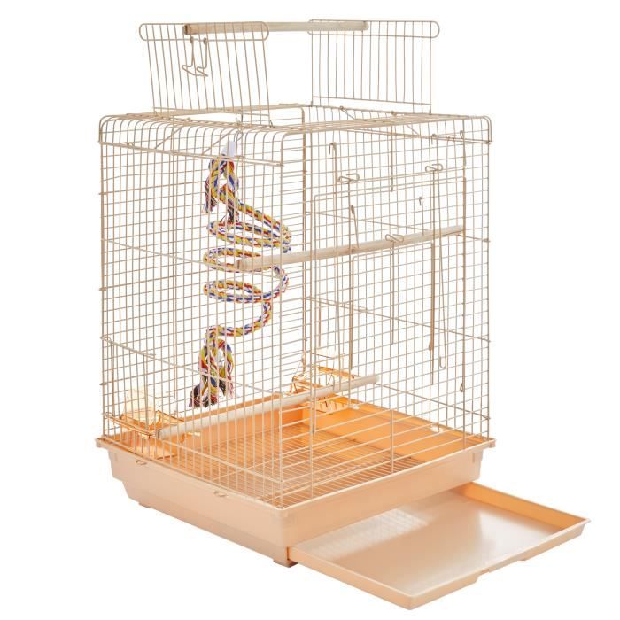 Meilleurs prix pour Cage pour Oiseaux - Yaheetech - 40 x 40 x 58 cm - Pour Canari, Perruche, Calopsitte, Mandarin - Toit Ouvrable