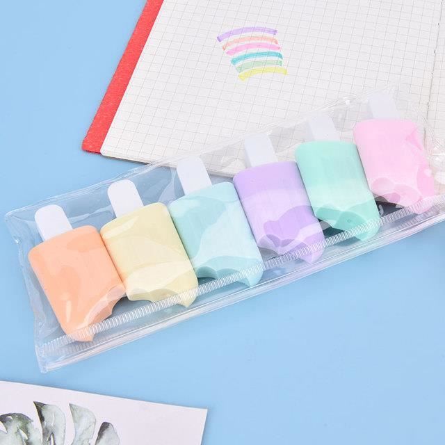 4 Surligneurs Pattes De Chat QOWIJEX - Pastel Mignon Pour Enfants/Adultes - Set Créatif