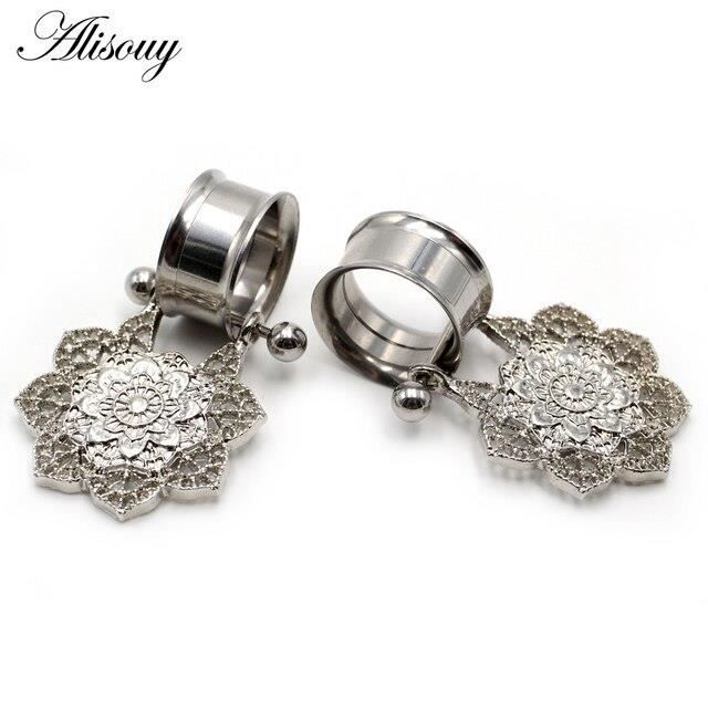 Boucles D'oreilles écarteurs Tunnels En Acier - 1 Paire Double évasé à Vis - Tailles De 4mm à 25mm - Sans Nickel, Hypoallergénique