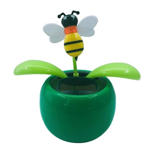 Ornement Voiture Fleur Dansante Solaire Tinysiry - Jouet Mignon Pour Tableau De Bord, 11.5 Cm, Sans Piles