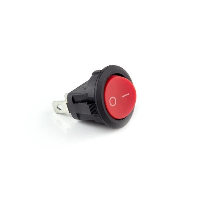 Lot De 5 Interrupteurs à Bascule 3 Positions ON/OFF/ON - 10A/125V 6A/250V, Bouton Bateau Noir