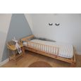 Combelle - Barrière de lit en bois enfant - Naturel vernis - 127x35 cm-1
