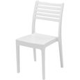 Chaise de jardin OLIMPIA ARETA - Blanc - Lot de 4 - 52 x 46 x H 86 cm - Résine de synthèse-1