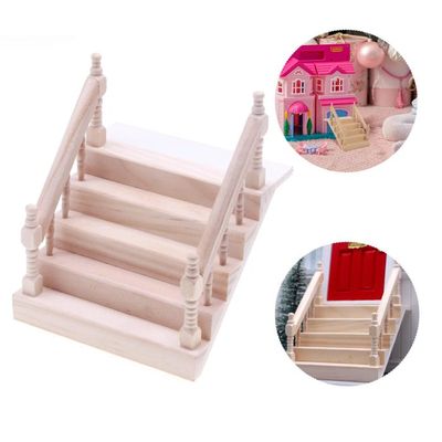 Escalier Miniature En Bois 1:12 Pour Maison De Poupée – DIY Accessoire Déco Pour Miniature, Paysage Et Bricolage – Cadeau Créatif Pour Modélistes Et Enfants
