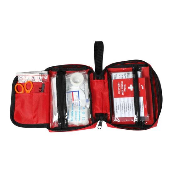Trousse De Premiers Secours Vide - Mini Sac Médicament En Tissu Oxford Imperméable - Multi-poches - Pour Maison, Sport, Voyage - 10