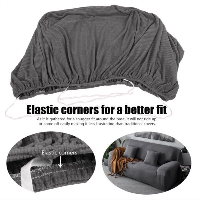 Housse de canapé extensible, antidérapante et douce, lavable, avec mousse antidérapante, 3 places (190-230 cm) | Leroy Merlin
