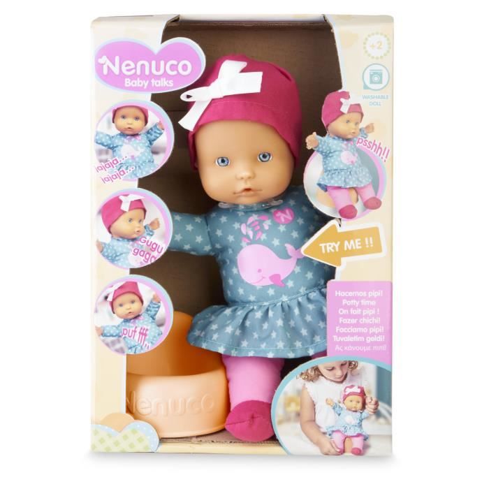 Nenuco Babypuppe „Quel PIPI“ – Puppe Macht Pipi Wie Ein Echtes Baby, Inkl. Wickeltisch, Flasche, Windel & Pflegezubehör