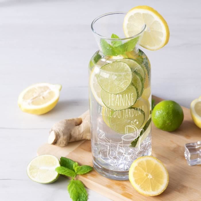 Carafe à eau en verre avec gravure pour maman pour son anniversaire