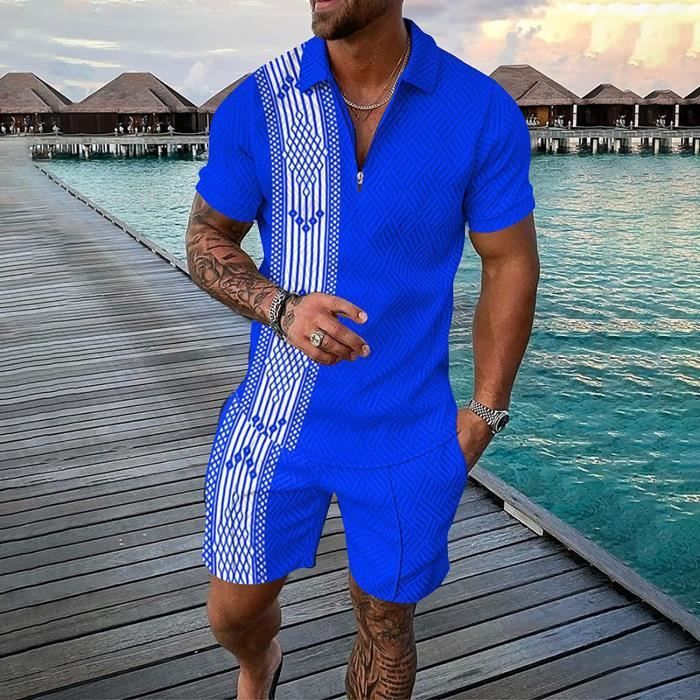 2 Pieces Ensemble Sport Habillement Homme Polo Golf Homme Survetement Homme Ensemble Tenue Chemise ENSEMBLE DE VETEMENTS bleu Bleu 2 Cdiscount Pret a Porter