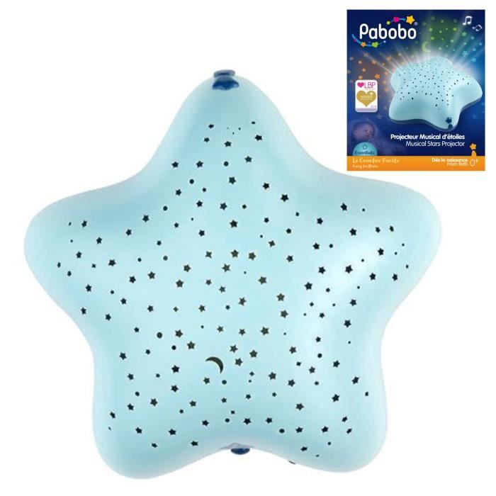 PABOBO - Projecteur avec mélodie STAR 3xAA bleu