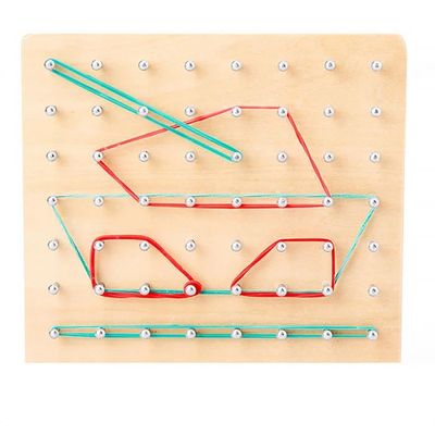 Géoplan en bois avec 80 élastiques de manipulation mathématique pour créer  des figures et des formes 21x21x1.5cm - Cdiscount Jeux - Jouets