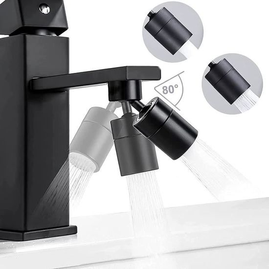 Robinet Cuisine Mitigeur d'Evier 360° Rotatif Bec Bas Robinetterie Monotrou et Monocommande à Eau Chaude et Froide | Leroy Merlin