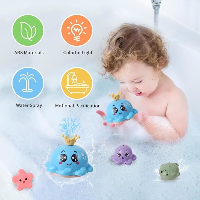 12 Pièces Jouets De Bain Bébé Lumineux LED - Jeux De Bain Pour Enfants 1 2 3 4 Ans, Animaux & Formes Colorées, Cadeau Parfait Pour L'Heure Du Bain