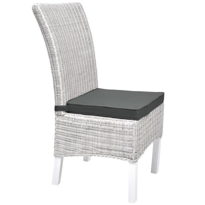 RUIXUAN Lot De 4 Coussins De Chaise Extérieur 43x41cm Gris Foncé Avec Rubans