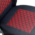 HOUSSES DE SIEGE POUR CITROEN BERLINGO - Housses Avant - Premium Noir Rouge Effet 3D (Seulement pour la version à deux sièges-3