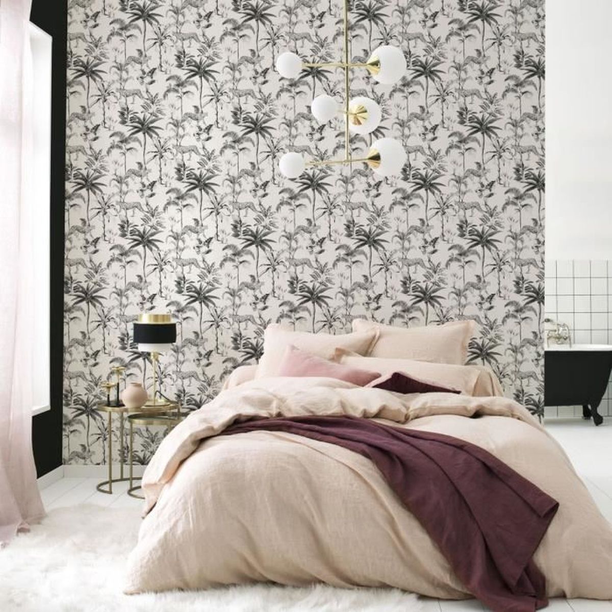 Téléchargement gratuit Images Rasch 409017 Savannah Papier Peint Motif Guepard Et Palmier Blanc actualisé par