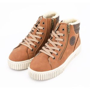 Baskets montantes marron femme Cdiscount