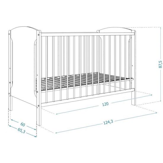 Lit Bebe Tola 02 60x1 Couleur Pin Livre Avec Le Sommier Et Le Matelas En Mousse Cdiscount Puericulture Eveil Bebe