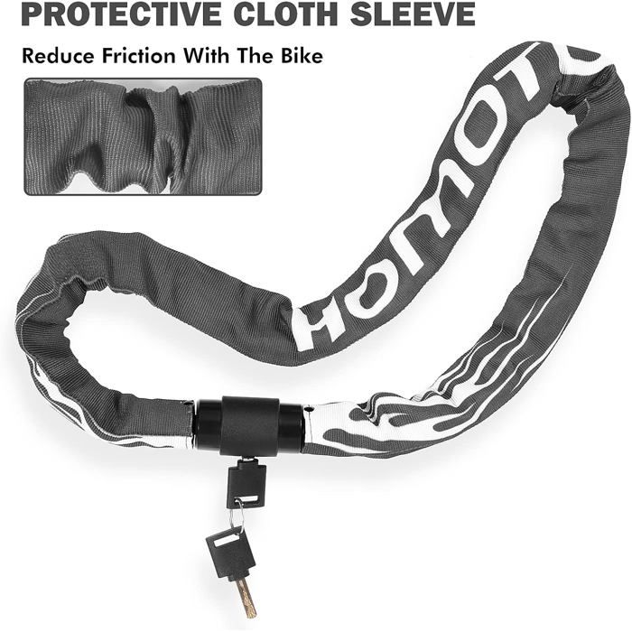 Antivol velo, Serrure de vélo Pliante Portable de 130 cm,Cadenas vélo Antivol,Accessoire pour Vélo avec Support, pour antivol velo, antivol velo electrique, moto