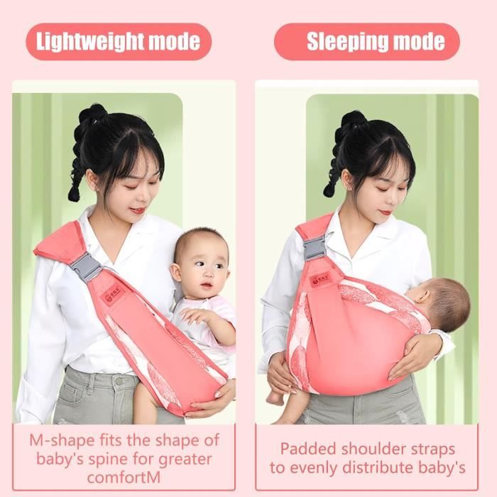 Porte-bébé Enveloppant Réglable - Écharpe De Portage Respirante, Pour Nouveau-nés Jusqu'à 20 Kg, Coton Doux