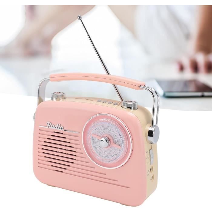 Radio Portable Rétro, Radio Am Fm Avec Bluetooth, Radio À Ondes Courtes ...