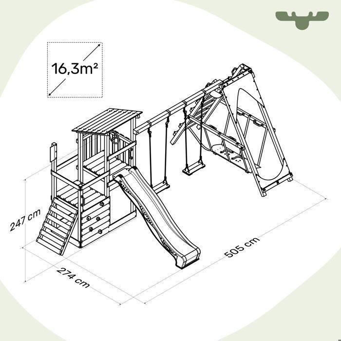 FATMOOSE Aire de Jeux FruityForest Fun XXL portique en Bois avec