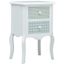 Table De Chevet Table De Nuit Style Scandinave Blanc Et Gris